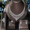 Fashion Generous Bridal Wedding Dress Accessories Aaa Zircon Necklace Earrings Ring Bracelet Jewelry Set