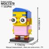 MOOXI Симпсоны Brickheadzed DIY Диорама Сборная Модель Набор Для Взрослых Набор Строительных Блоков Детская Игрушка MOC Кирпичики Монтессори Подарок