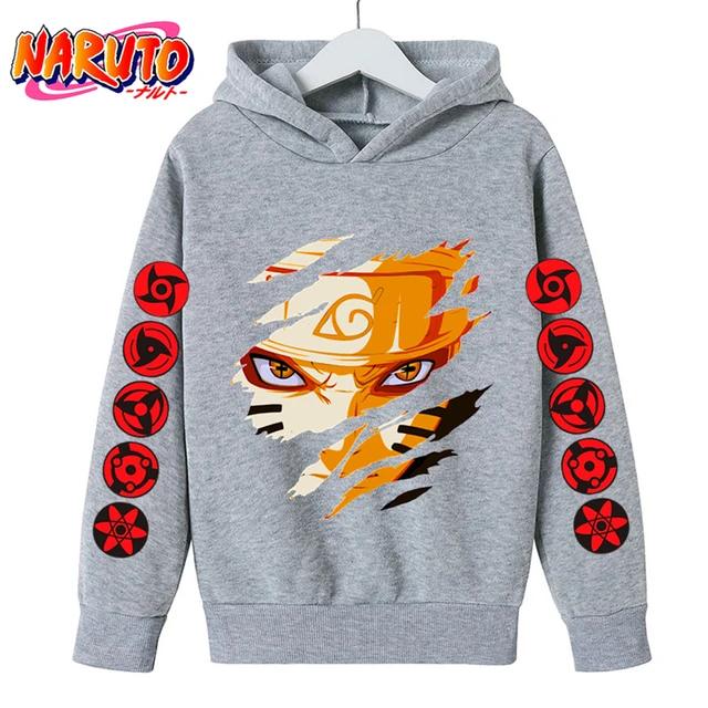 2025 MINISO Naruto Hoodie Kids Детская одежда для мальчиков Детская одежда для малышей Осенние теплые толстовки Пальто Одежда с героями мультфильмов Толстовка с капюшоном