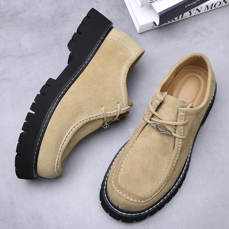 Обувь кенгуру мужская кожаная классическая уличная альпинистская рабочая обувь ретро повседневная кожаная обувь на высокой платформе дерби