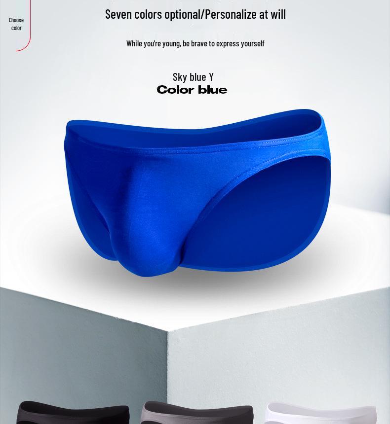 Men's U-Pouch Sport Briefs: Thin, Breathable, Low-Waist Triangle Design