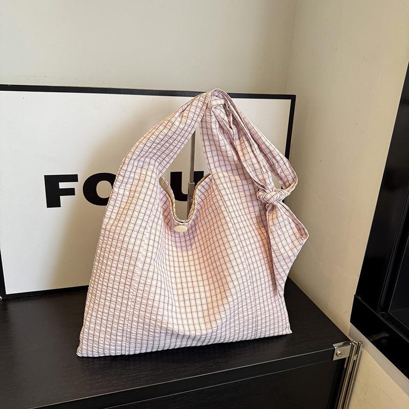 Сумки Холщовые сумки Lazy wind Литературные нишевые сумки под мышкой Новые клетчатые сумки Модные сумки на плечо