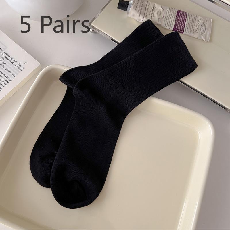 5 пар женских весенне-осенних модных новых вертикальных полосатых носков