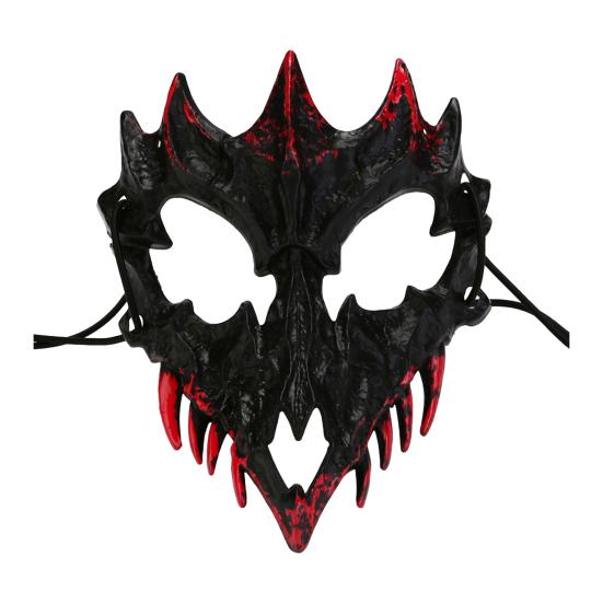 Маска на половину лица, костюм ужасов на Хэллоуин, реквизит, скелет животного, кровавая маска с эластичными ремнями для Хэллоуина, косплея, карнавалов, маскарадов