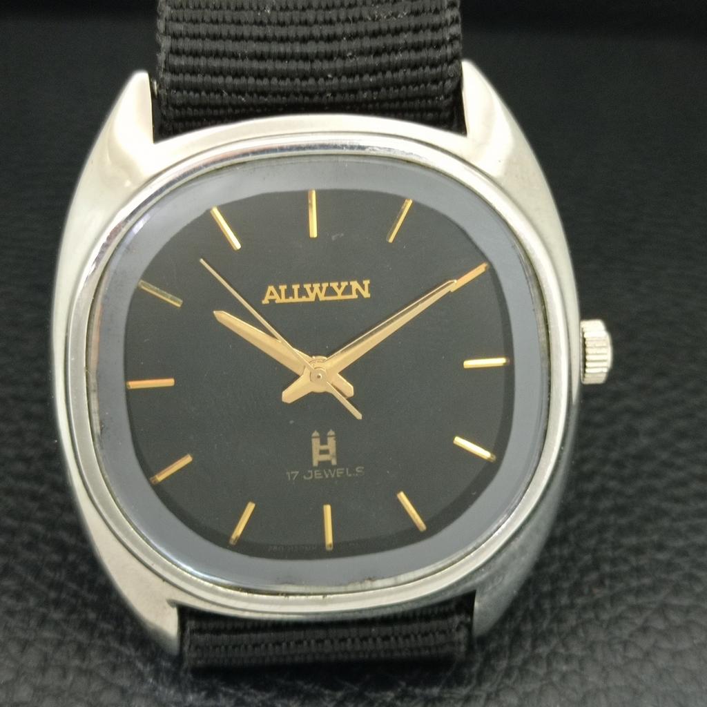 ALLWYN 6300A HAND-WINDING INDIA MENS VINTAGE ORIGINAL DIAL WATCH a706118-1