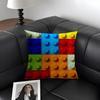 Building Blocks Deco Cushion Cover Natural Linen Organic Fabric DoubleSided Printing Sofa Home Decor Gift Pillow Case