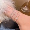 Pearl Rhinestone Bracelet Bridal Jewelry Wrist Ornament Fashion Opening Bangles Girl