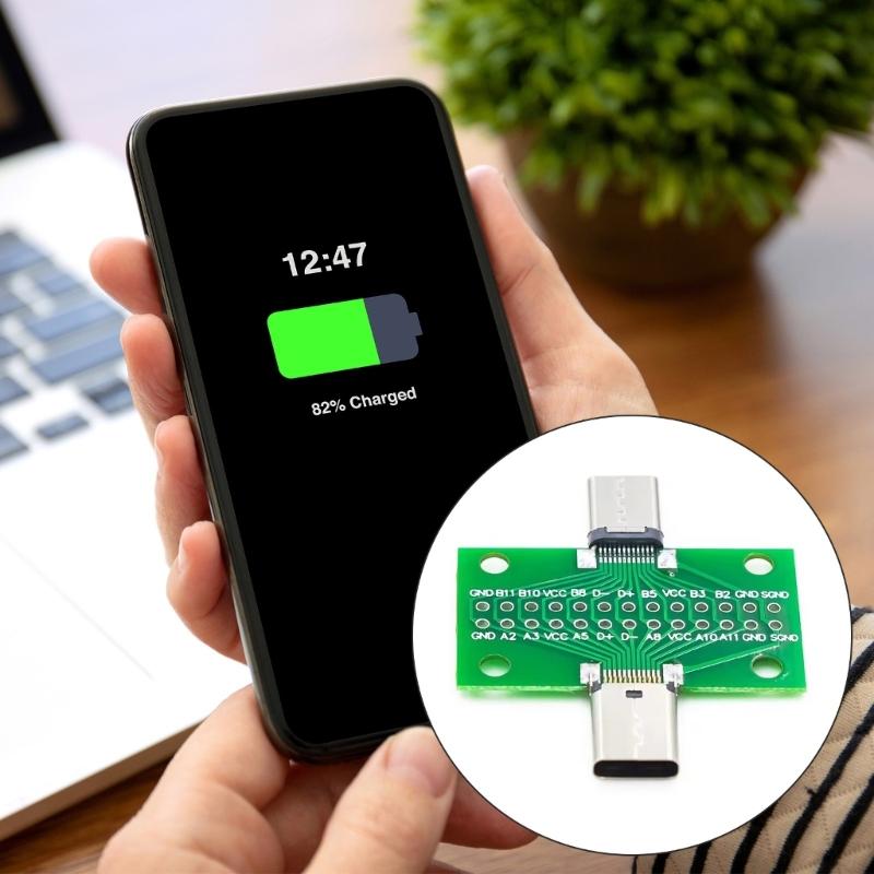 Реверсивная плата с тестовыми интерфейсами USB Type C 3.1, 2x13Pin на разъемы 2.54 мм, адаптер для тестирования устройств