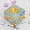 European Retro Luxury Princess Enamel Jewelry Box - Exquisite Metal Necklace Storage Box