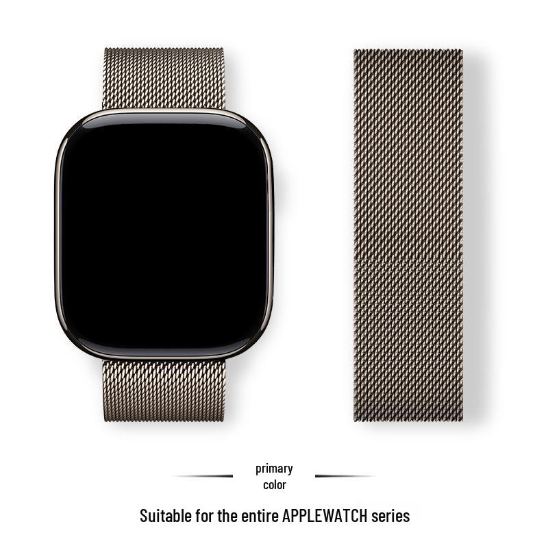 Совместим с Apple Watch S10 Магнитный стальной миланский ремешок для iWatch 5-9 SE.