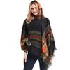 Spring, Autumn, and Winter Green Shawl with Thorny Plaid Hooded Cape