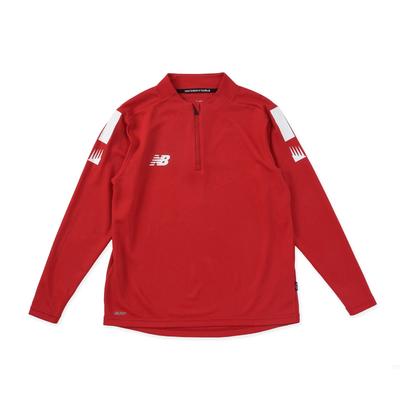 New Balance Футболка с длинным рукавом на молнии для детей RD 130 для разминки (ABT35210) (красный)