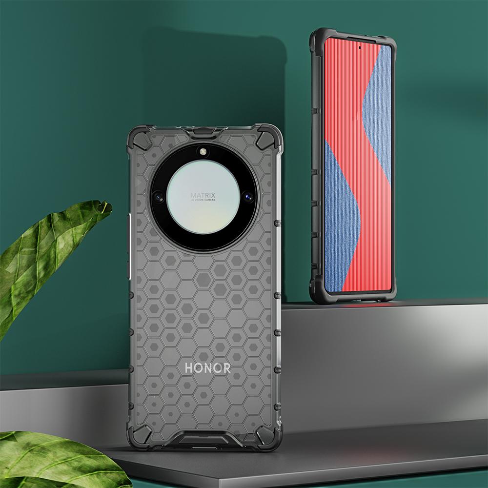 KEYSION Противоударный защитный чехол для Huawei Honor X9A 5G, мягкий силикон + ПК, прозрачная сотовая задняя крышка для телефона Honor X9 5G