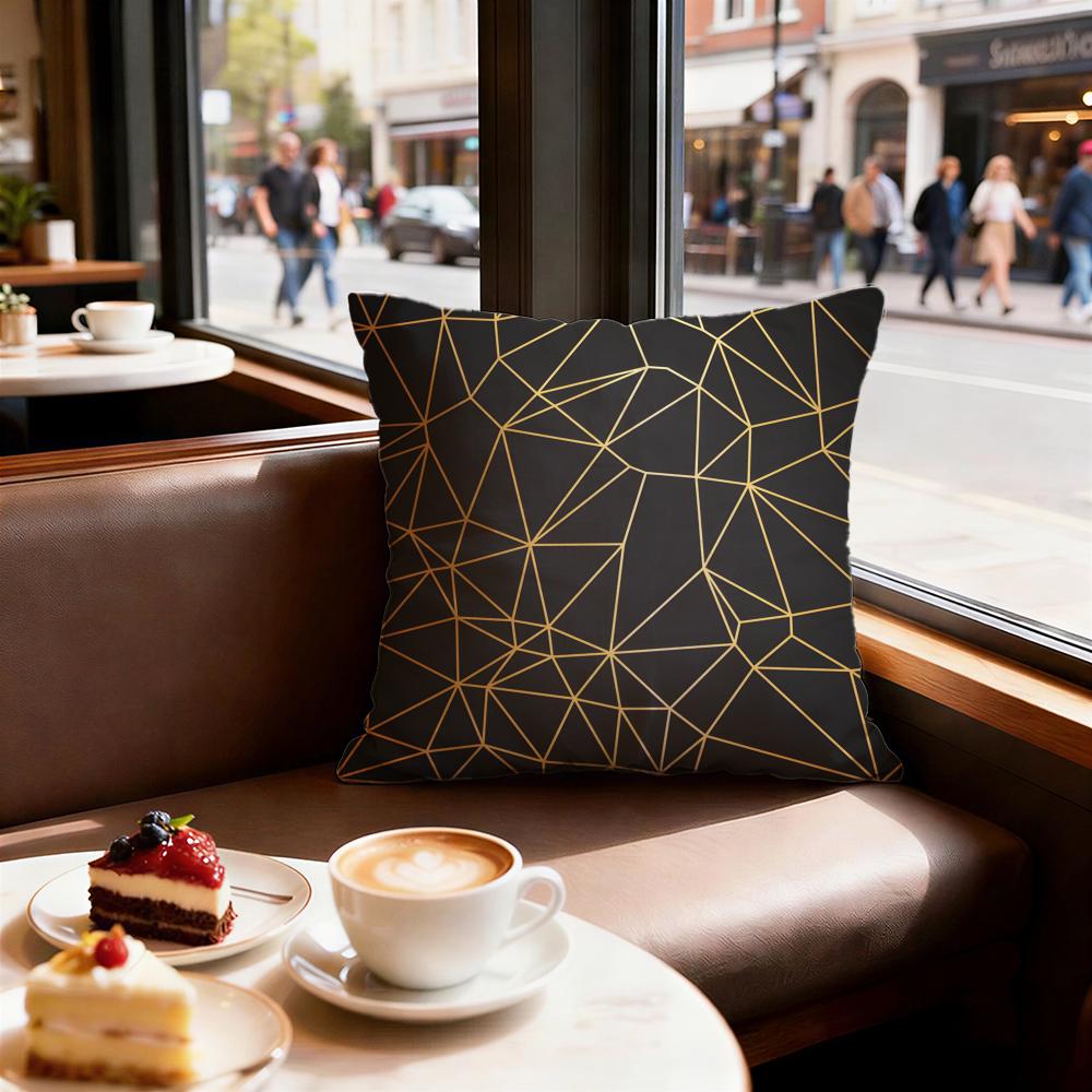Golden light luxury lines Cushion Cover Decorative Cushions Covers Cover Sofa x Pillow Piece x x Pillowcase
