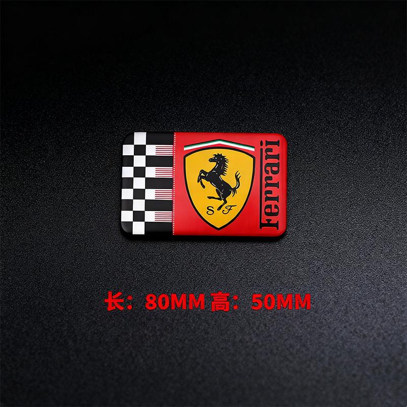 New Aluminum Alloy Badge Sticker Car Body Trunk Window Decoration Decal For Ferrari Roma 488 Spider SF90 LaFerrari Portofino F80 MQ0