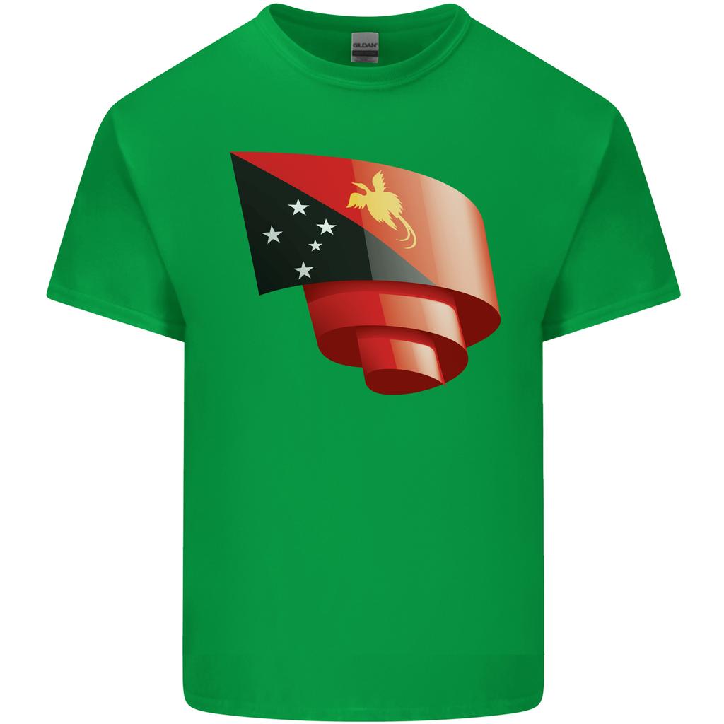 Curled Papua New Guinea Flag Day Football Unisexs Light Cotton TShirt