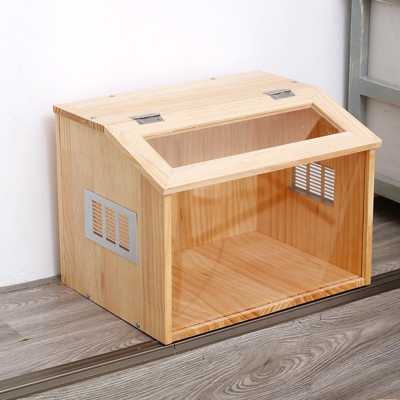 Деревянная и акриловая клетка для хомяков, прозрачная, видимая клетка для кормления домашних животных, собранная своими руками, ящик для акваскейпа, ползающий ящик для кормления домашних животных