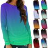 Женские рубашки с длинным рукавом и круглым вырезом, базовая футболка, повседневный топ, модные осенние наряды, приталенные футболки
