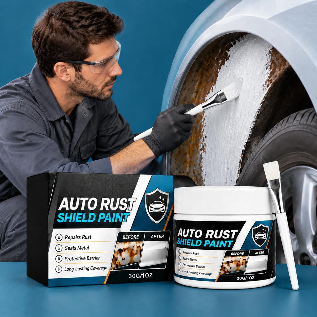Automotive Rust-Preventive Paint Kit: Fades Rust Stains, Seals Metal, Protects Surface Layer, DIY Car Repair for Vehicles.