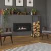 Wall Mounted Bioethanol Fireplace DELTA FLAT Black TÜV
