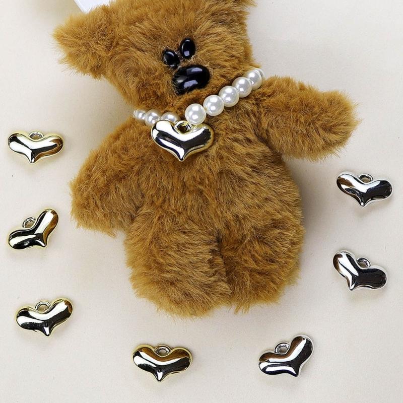 Универсальный набор подвесок в форме сердца для брелоков, ассорти подвесок в виде сердца любви, материалы для изготовления украшений своими руками, ожерелья, шармы