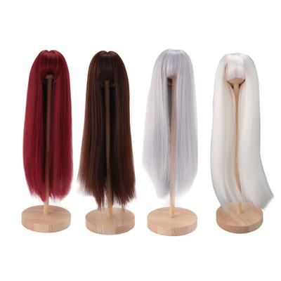 1/4 парик куклы для куклы размером от 7 до 8 дюймов, сделай сам, имитация кожи головы, высокая температура, шелковый шарнирный парик куклы, длинный