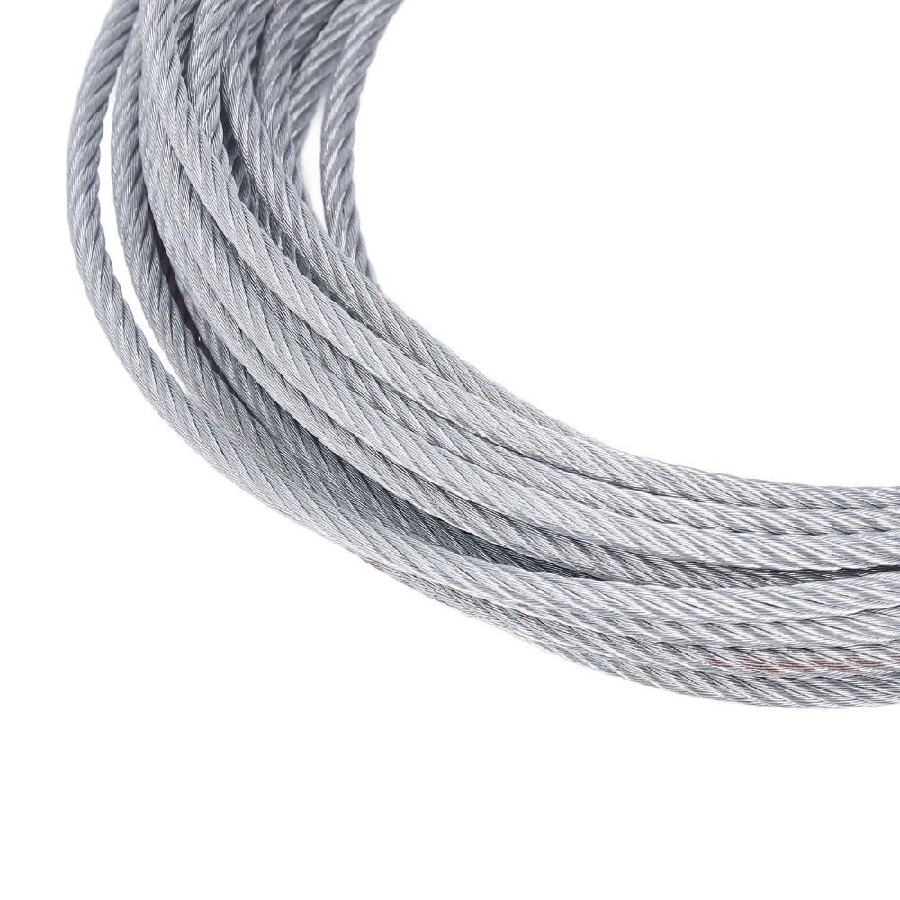 2600LBS Breaking Strength Winch Cable With Hook Steel Winch Cable Winch Wire Rope For Hoisting