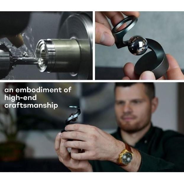 Gravity Challenge Kinetic Energy Desktop Toy, Administrative Kinetic Energy Rotating Desktop Toy. (Gray)