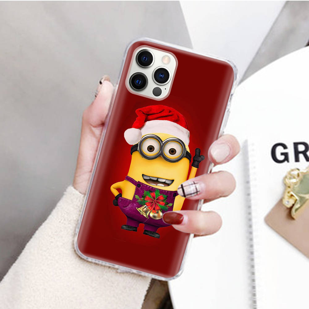 JM29 Я люблю Minion Прозрачный чехол для Samsung A04 A14 A23 M33 M53 Realme 10 9 C35 C55 VIVO Y02 X80 Infinix Hot 30 Note 11 Tecno Spark 8P Pro