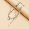 Trend Accessories Simple Exquisite Love Fringe Pendant Irregular Beaded Necklace For Women Holiday Gifts Alloy Jewelry