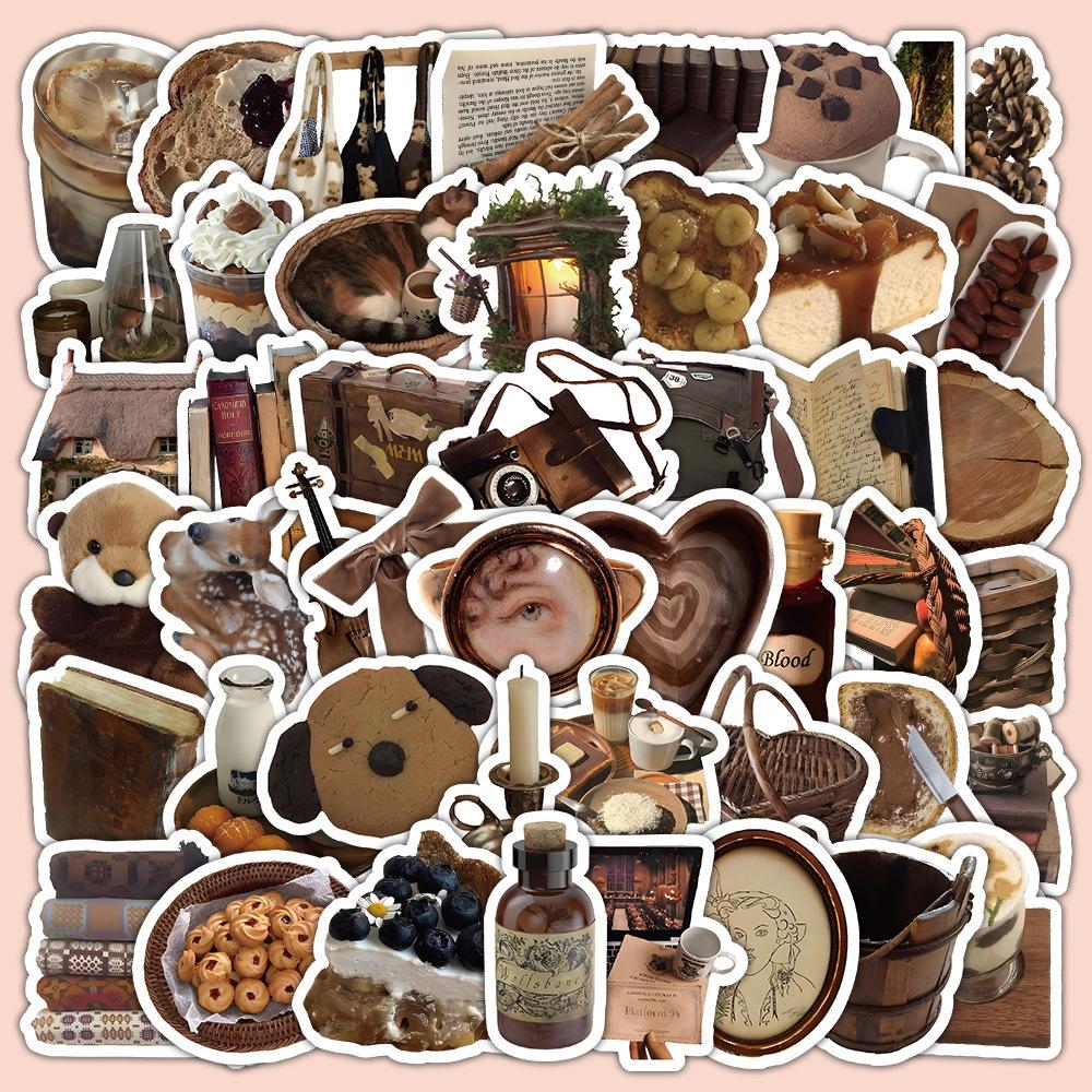 Милая наклейка с кошкой, креативная наклейка с изображением черного котенка Kawaii, играющего с милой канцелярской наклейкой для декоративного альбома своими руками