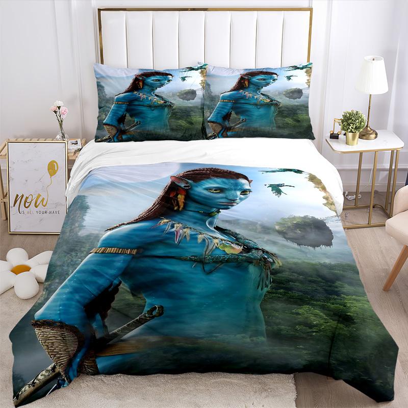 Avatar World Adventure Print 3Pcs Bedding Setduvet Cover With 2 Bedropillowcase Home Birthday Gift