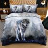 3D Wolf Bedding Set Black White Duvet Cover For Adults Bedroom Luxury Comforter Set Queen King 220x240 Size Aniaml Bed Set