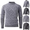 Мужской однотонный повседневный трикотажный свитер с полувысоким воротником и длинными рукавами, мужской пуловер свободного кроя с принтом и утолщенный для тепла