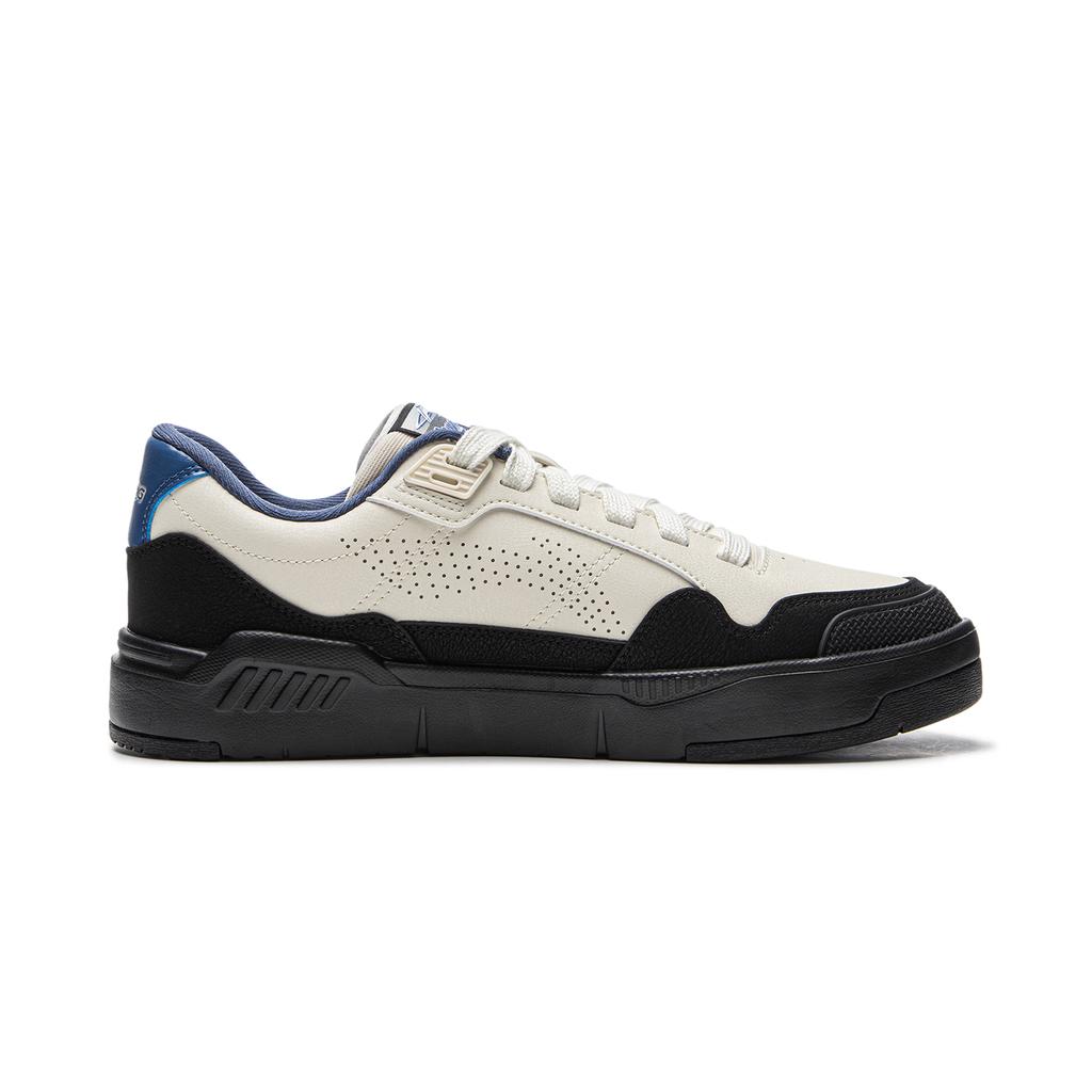Li Ning Common 80s удобные универсальные нескользящие легкие низкие кроссовки для скейтбординга мужские кроссовки бежево-черные AGCU157-3
