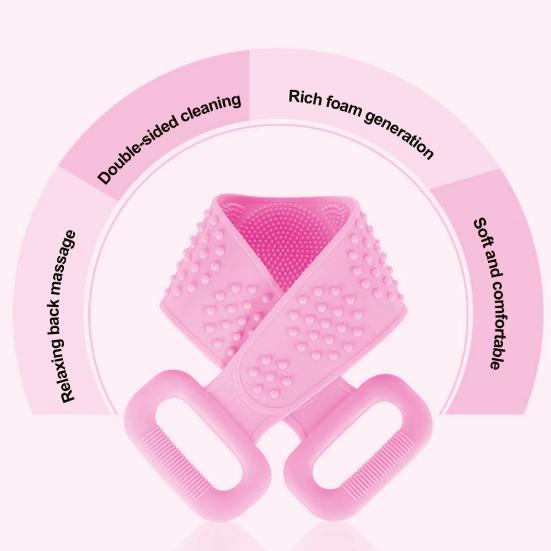 Silicone Back Scrubber Easy To Clean 5Mm Thick Design Double-Sided
