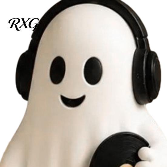 Black And White Aesthetic Room Decor Halloween Ghost Figurine, Resin Cartoon Desktop Ornaments, Cute Statue Handcrafted Figures for Office with