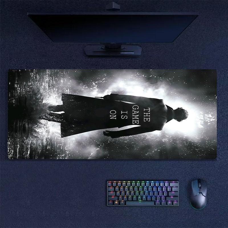 Sherlock Mouse Pad, Large Gaming Desk Mat, Non-slip XXL Mousepad for Laptop & Tablet, Mini PC Playmat with Stitched Edges