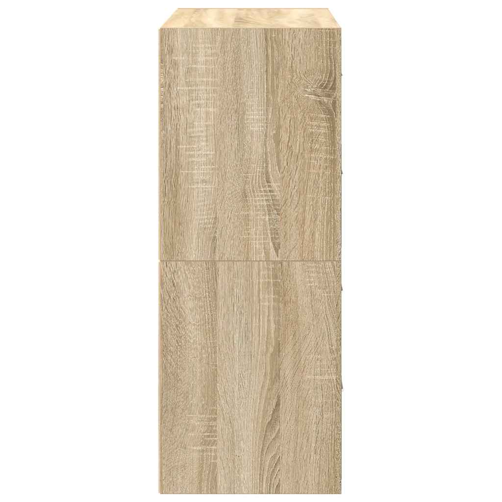 2 Drawer Cabinets 2 pcs Sonoma Oak 60 x 31 x 40 cm