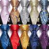 Mens Ties Fashion Paisley Jacquare Silk Hanky Cufflinks Neckties Set Formal Casual