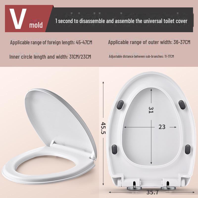Универсальный быстроустанавливаемый чехол для сиденья унитаза с функцией замедления - утолщенные и удобные для домашнего хозяйства аксессуары