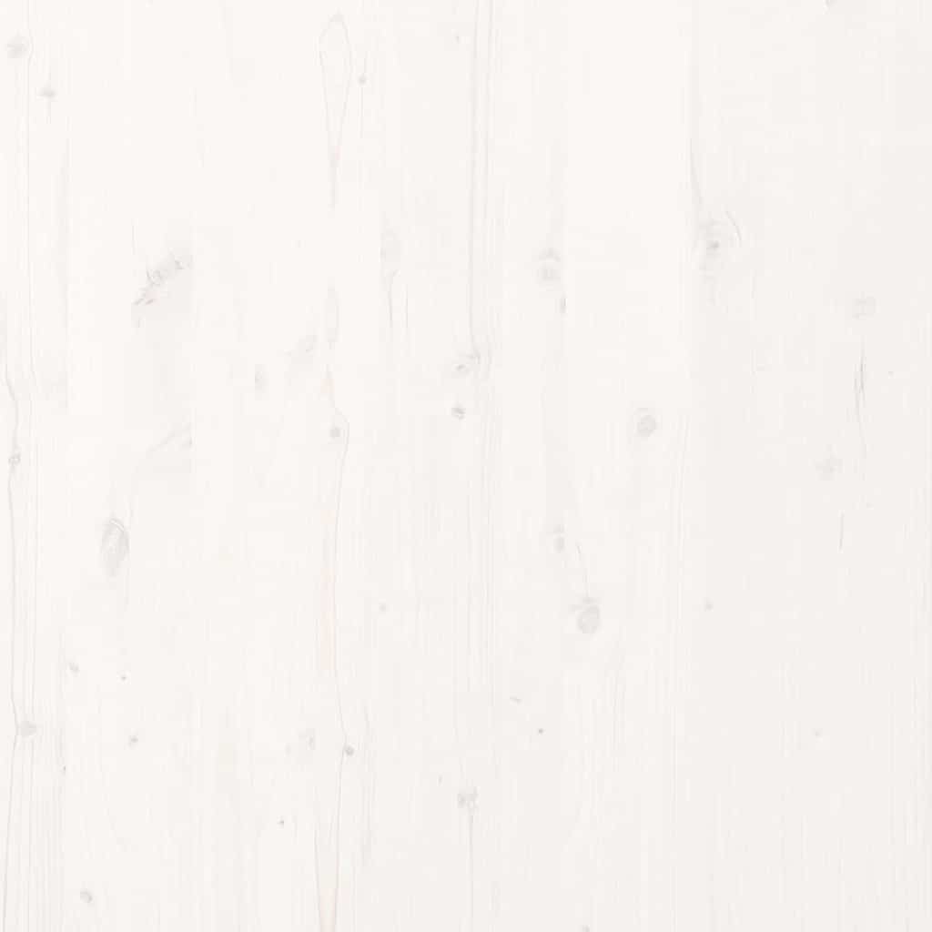 White Bed Frame 215.5 x 85.5 x 69.5 cm Solid Pine Wood