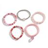 European & American Sweet Style Acrylic Beaded Bracelet Set with Cute Strawberry and Soft Clay Accents