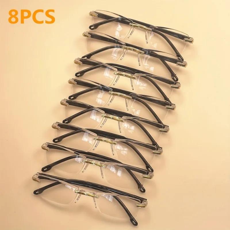 8 шт. Прямоугольные очки для чтения Винтажные Стильные Пресбиопические очки для мужчин и женщин