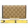 Auth GUCCI GG Canvas Long Wallet Bifold Brown gu8820nf Used
