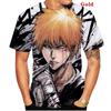 Fashion Casual T Shirt 3D Anime Bleach Kurosaki Ichigo T-shirt Creative Men's Short-sleeved Sleeves