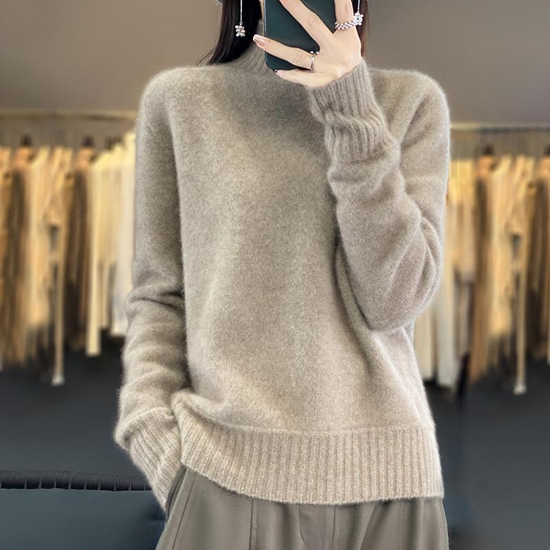 Женский кашемировый свитер Qinghe cashmere 30% кашемир 70% шерсть Женский осенне-зимний кашемировый свитер мягкий и теплый