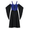 Kids Girls Renaissance Costume Halloween Cosplay Vintage Dress Up Cold Shoulder Lace Up Front Dresses