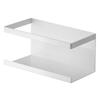 Yamazaki Jitsugyo 5128 Magnetic Rack White Tower Floating Storage Easy Installation Approx. W16.5XD8.5XH8.5cm