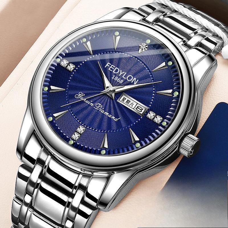 Мужские часы полностью автоматические немеханические часы светящиеся водонепроницаемые кварцевые часы студенческие модные мужские часы